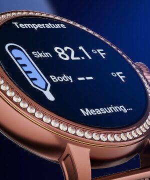 Titan Elixir 1.19" AMOLED Stainless Steel Smart Watch for Women with Diamond Cut Design, SpO2, BP & Skin Temp Monitorings, Heart Rate, BT Calling,...