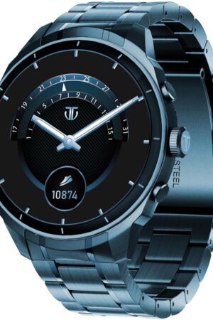 Titan Heritage 1.43" AMOLED Stainless Steel Bracelet Smart Watch for Men, BT Calling, Voice Assistant, Quick Health Measurement, Functional Crown, 3D UI...